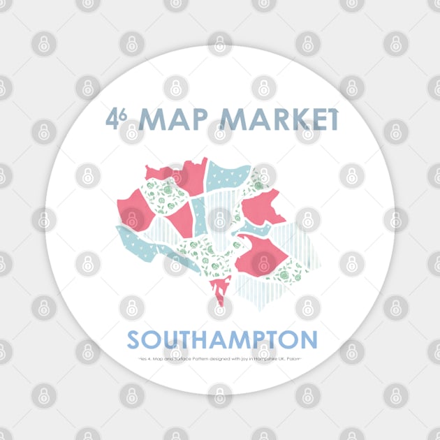 Southampton Map - Full Size Magnet by Paloma Navio